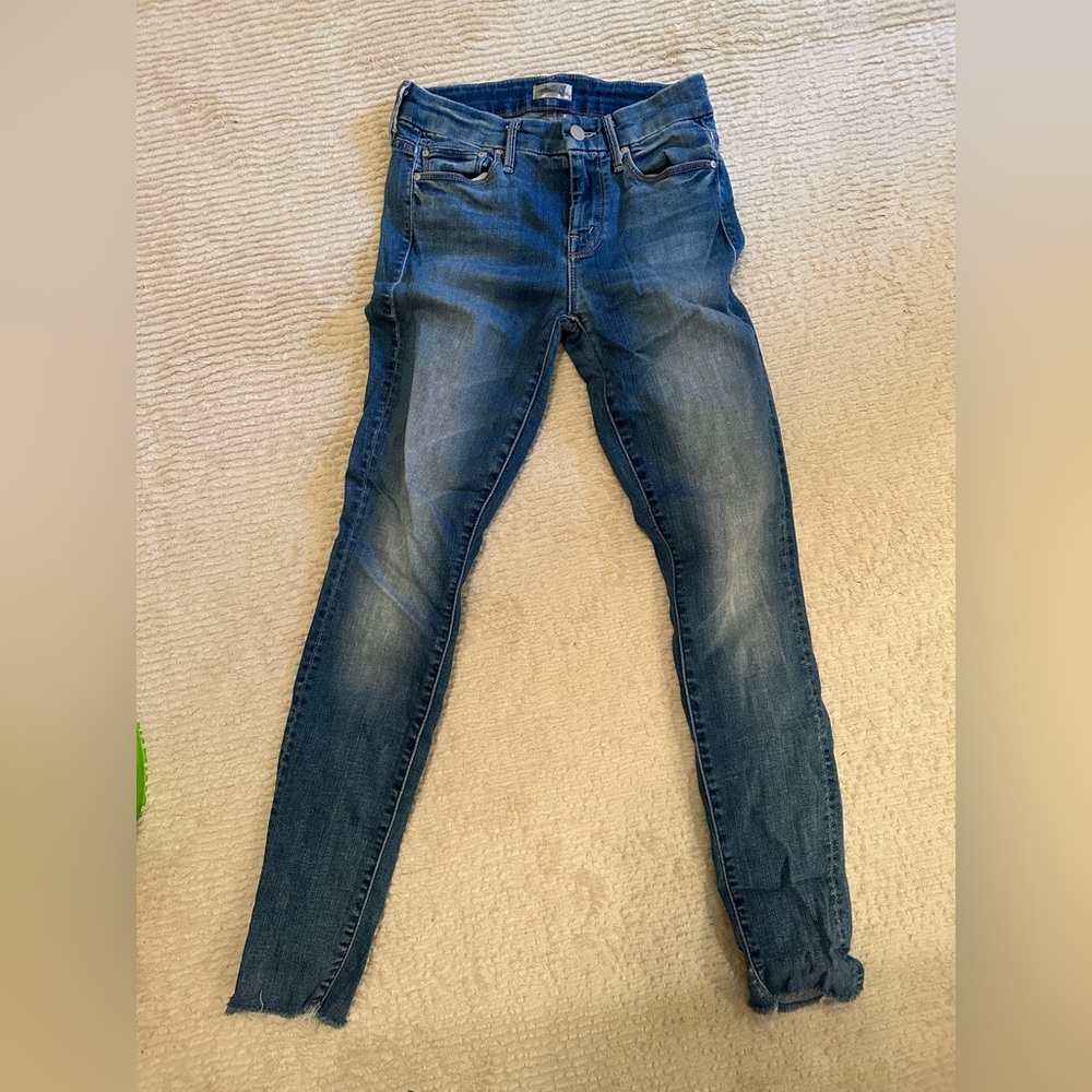 Mother Jeans Sz 25 - Looker Ankle Fray - Birds of Paradise